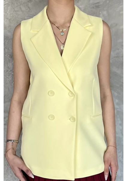 Kruvaze Yaka Astarlı Kadın Yelek P-00017452 fırsatları