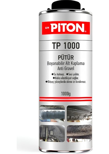 Pütür 1 kg Araç Araba Çamurluk Taş Darbe Koruma Su Tutmaz Ses Yalıtımlı Boyanabilir Kaplama 1000 gr