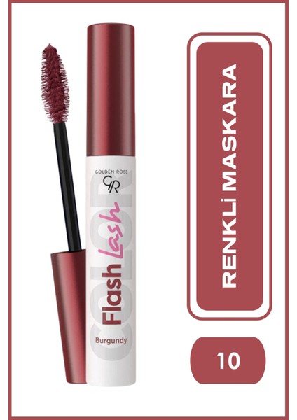 Flash Lash Colored Mascara - 10 Burgundy - Renkli Maskara