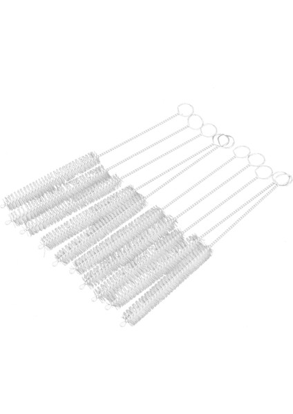 10 Adet 10MM Çap Kimya Test Tüpü Şişesi Naylon Yıkama Fırçası Aracı Beyaz (Yurt Dışından)
