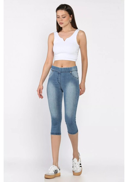 Kadın Kapri Jean Kot Tayt P-00017436 fiyatları