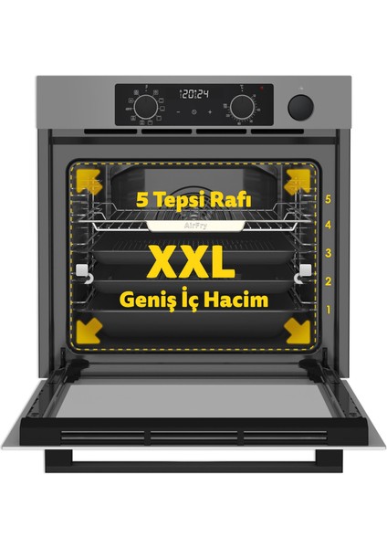 Ank.fırın Steam Master Gri Cam Dij.saat
