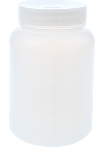 Laboratuvar Kimyasal Saklama Kutusu Beyaz Plastik Geniş Ağızlı Şişe 500ML (Yurt Dışından)