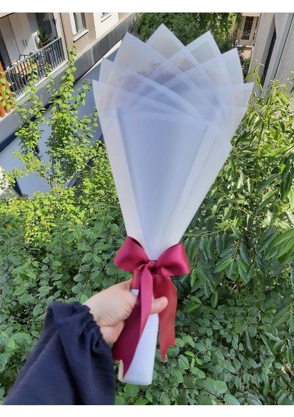 20 Li LED Işıklı Kenar Süslemeli Solmayan Gül Buketi Bordo Gül Dışı Beyaz fiyatları