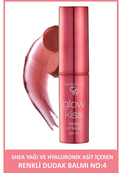 Glow Kiss Tinted Lip Balm No: 04 Peach Shake - Renkli Dudak Nemlendirici - 8691190440817