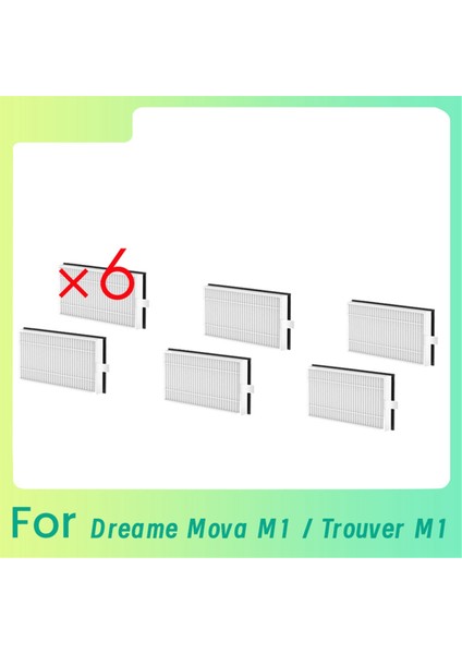 Dreame Mova M1 / Trouver M1 Filtre Temizleyici Parçaları Değiştirme Süpürme Robotu Aksesuarları Için 6 Adet Temizleyici Filtre (Yurt Dışından)