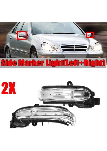 1 Çift Dikiz Aynası Gösterge Lambası LED Dönüş Sinyal Lambası Mercedes-Benz W203 C203 2003-2007 A2038201521 A203820162 (Yurt Dışından) indirimleri