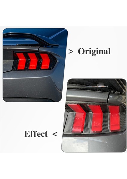 Ford Mustang S650 Gt Dark Horse Ecoboost Gt 2024 2025 Karbon Fiber Aksesuarlar Için Araç Arka Stop Lambası Kapağı Döşemesi (Yurt Dışından) modelleri