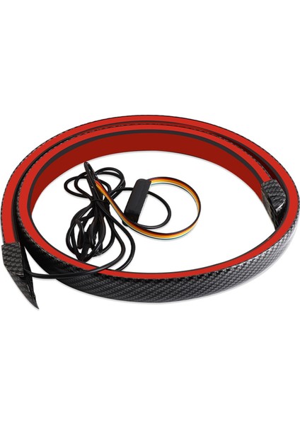 Evrensel Araba Karbon Fiber Arka Işık Çubuğu LED Çok Işlevli Flama Dönüş Arka Lambası Değiştirilmiş Yüksek Monteli Fren Lambası (Yurt Dışından)