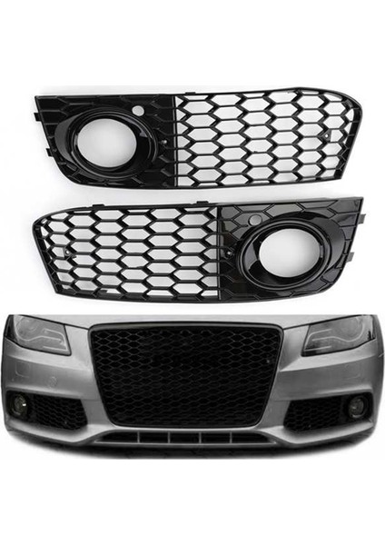 Araba Ön Tampon Sis Lambası Örgü Izgara Kapağı 8KD807682 8KD807681 Audi A4 B8 2009-2012 Sis Lambası Kapağı (Yurt Dışından) fiyatları