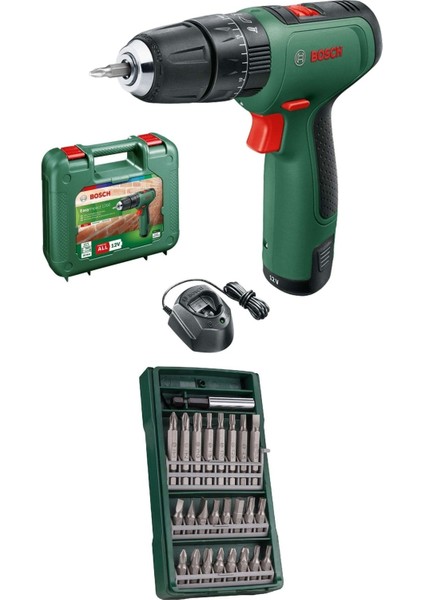 Şarjlı Darbeli Matkap Seti, 25 Parça Uç ile Güçlü ve Kullanışlı Araç.