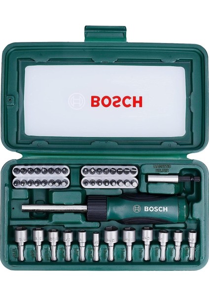 18V Şarjlı Darbeli Matkap Seti 46 Parça Vidalama Ucu ile