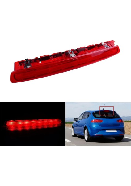 Araba LED Yüksek Monteli Fren Lambaları Üçüncü Fren Lambası 3. Stop Lambası Seat Ibiza 2008-2017 Leon 2010-2012 (Yurt Dışından)
