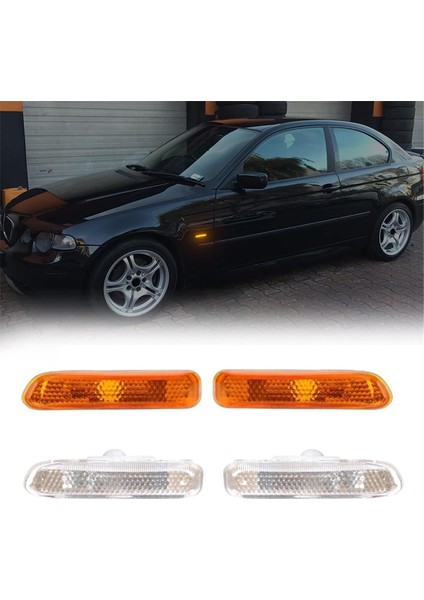 Bmw 3 Serisi E46 1999-2001 Sarı Için Yan Işaret Sinyal Lambaları 63132228591 63132228592 (Yurt Dışından) indirimleri