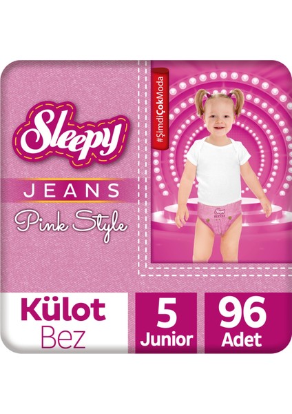 Pink Jeans Külot Bez 5 Numara Junior 4’lü Jumbo 96 Adet