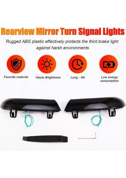 Araba Dikiz Aynası Lambası Sinyal Lambaları LED Gösterge Mavi Sarı Çift Işıklar Vw Golf 5 Eos Jetta Passat Sharan Için (Yurt Dışından) fırsatları