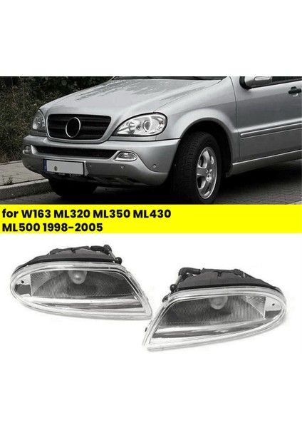 Çift Ön Sis Önleyici Far Sürüş Lambası Mercedes-Benz W163 ML320 ML350 ML430 ML500 1998-2005 A1638200328 A1638200428 (Yurt Dışından) fiyatları