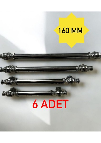 Dora Füme Dolap Mobilya Çekmece Kulp 160 mm 6 Adet