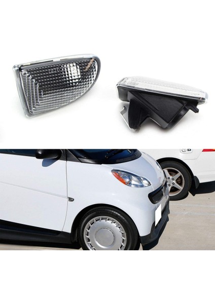 Smart Fortwo W451 2007-2015 Için Ön Yan Işaret Lambası Kapağı Dönüş Sinyal Lambası Muhafazası Şeffaf Lens 4519067700C40A (Yurt Dışından)