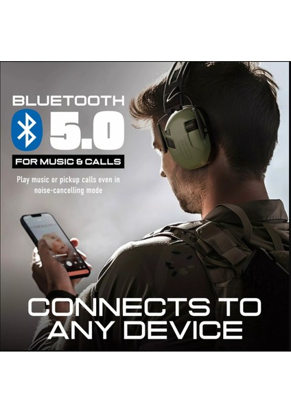 M300T Bluetooth Elektronik Atış Kulaklığı Kulak Koruma (Cayote Brown) Siyah M300T-BK modelleri