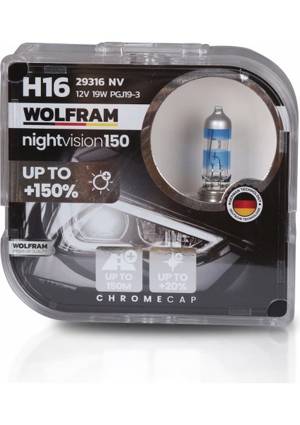 H16 Halojen Ampul Nv +%150 Fazla Işık ve %20 Beyaz Işık 12V 19W 29316NV fiyatları