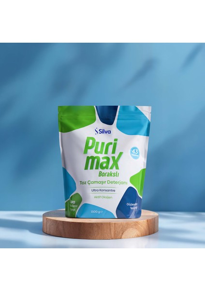 Purimax Toz Çamaşır Deterjanı Ultra Konsantre - 9.6 kg Deterjana Eşdeğer 1500 gr