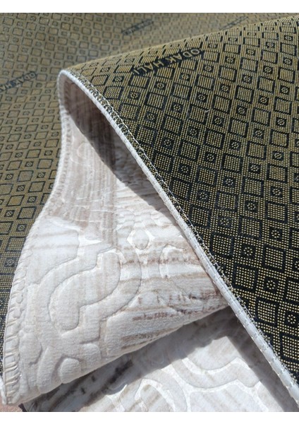 Krem Kaymaz Yolluk - Yıkanabilir Dört Mevsim Halı | Salon, Banyo, Balkon, Genç Odası modelleri