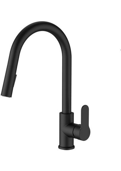 Spiralli Eviye Bataryası - Pull Down Mat Siyah