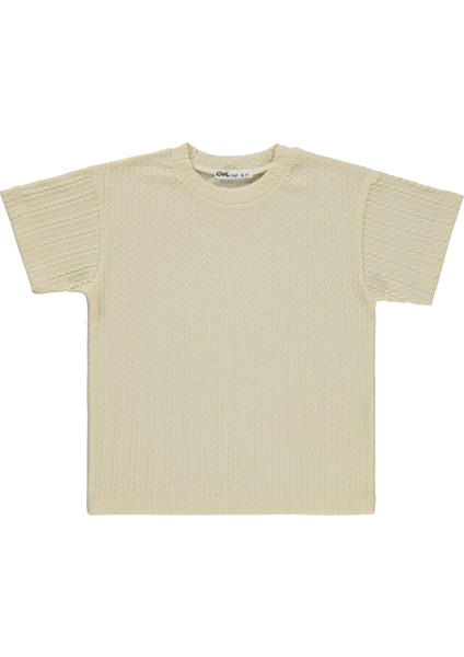Erkek Çocuk Tişört 6-9 Yaş Bej