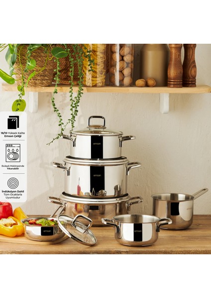 Cocinero 10 Parça Çelik Çeyiz Seti