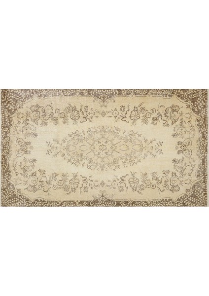 Krem Kahverengi Göbekli Desen Eskitme Vintage Halı fiyatları