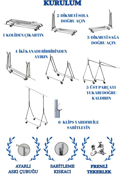 Katlanabilir Lüks Portatif Askılık-Ayaklı Askılık-Eşek Askı fırsatları