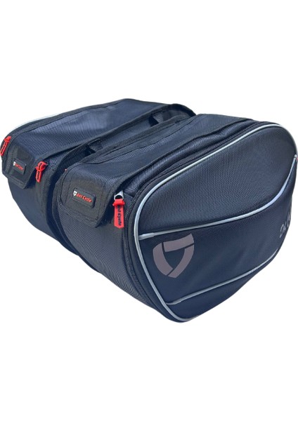 Motosiklet Büyük Körüklü Yan Çanta Sert Kabuk Takımı (2'li)