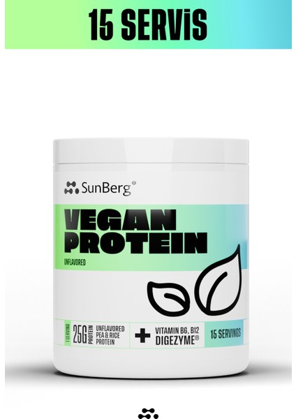 Vegan Protein Aromasız 450 gr - 15 Servis