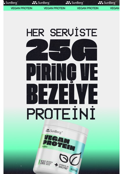 Vegan Protein Aromasız 450 gr - 15 Servis