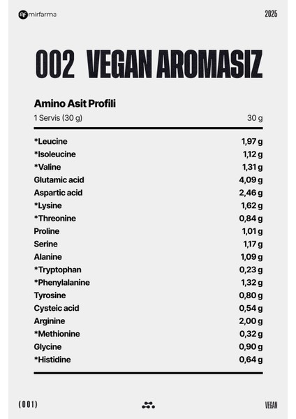 Vegan Protein Aromasız 450 gr - 15 Servis