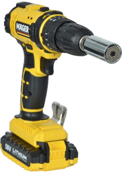 Şarjlı Darbeli Matkap 58W 5AH Gator Soket ve 24 Parça Set modelleri