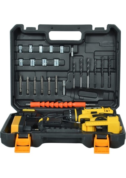 Şarjlı Darbeli Matkap 58W 5AH Gator Soket ve 24 Parça Set fırsatları