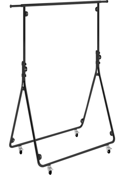 Katlanabilir Seyyar Tekerlekli Yüksek Kalite Siyah Orta Stand