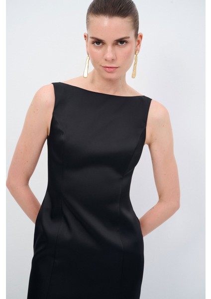 Dantel Detaylı Uzun Elbise Siyah 12445476000 modelleri