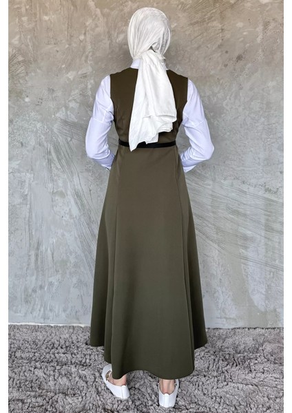 Kemerli Tesettür Jile Elbise P-00016253 fırsatları