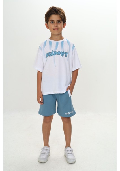 Erkek Çocuk Shadowy Baskılı Şortlu Takım