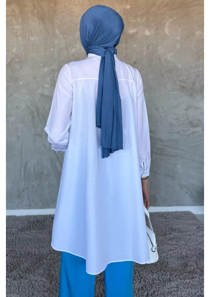 Yaka Taş Detaylı Tesettür Tunik P-00017687
