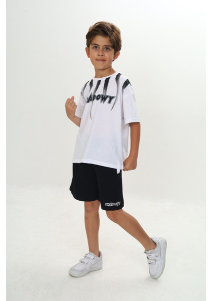 Erkek Çocuk Shadowy Baskılı Şortlu Takım