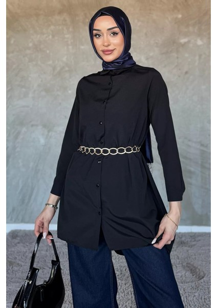 Zincir Kemerli Tesettür Tunik P-00017690