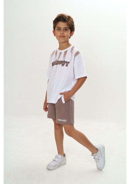 Erkek Çocuk Shadowy Baskılı Şortlu Takım fiyatları