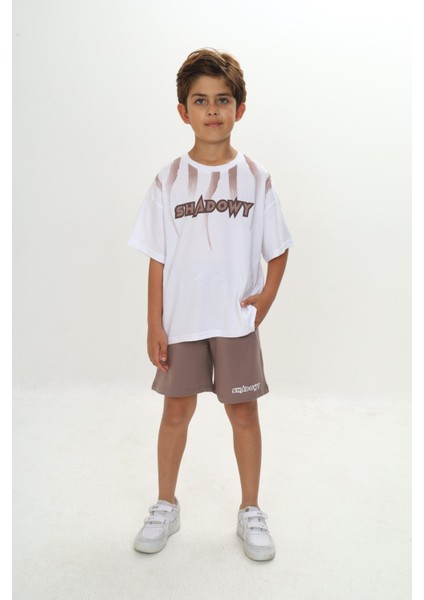 Erkek Çocuk Shadowy Baskılı Şortlu Takım indirimleri