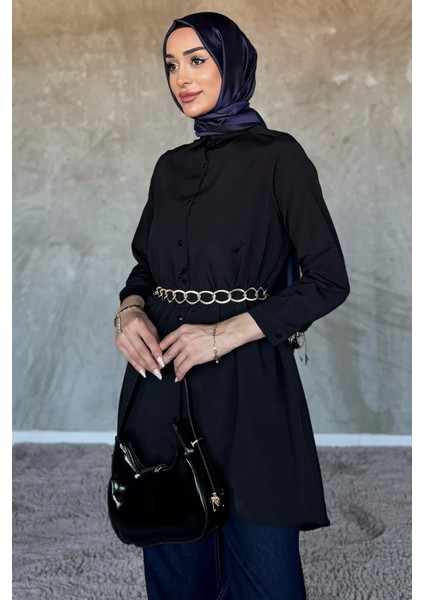 Zincir Kemerli Tesettür Tunik P-00017690