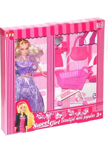 221G-M Efe, Sweet Girl Market Arabalı Bebek Oyun Seti fiyatları