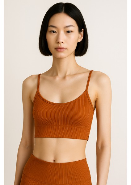 Ince Askılı Toparlayıcı Ripli Spor Büstiyer